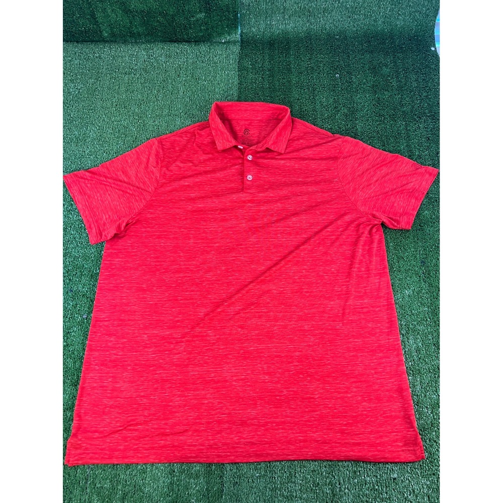 Champion C9 Duo Dry Mens XXL Red Heathered Short Sleeve Golf Polo Shirt